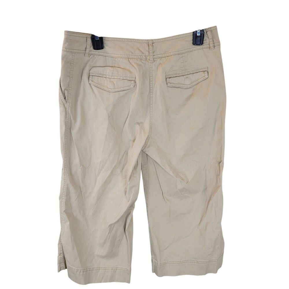 New York & Company Womens Size 8 Tan Solid Capri Pants - Picture 7 of 11